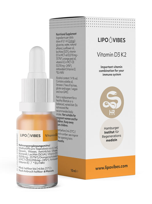 LipoVibes Vitamin D3 K2 - „Sonnenvitamin“ mit wichtiger Funktion